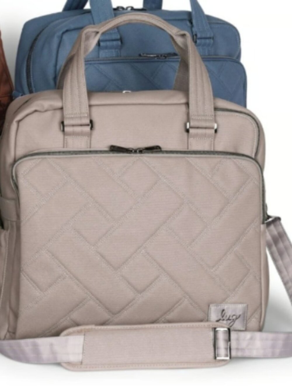 Lug BNWT Sand Boxer Mat Luxe Vegan Leather Gorgeous 🤎🤍🤎🤍